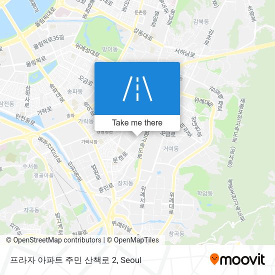 프라자 아파트 주민 산책로 2 map