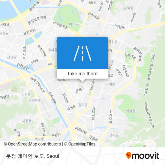 문정 래미안 보도 map