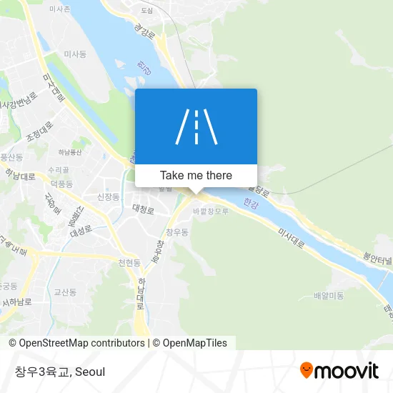 창우3육교 map