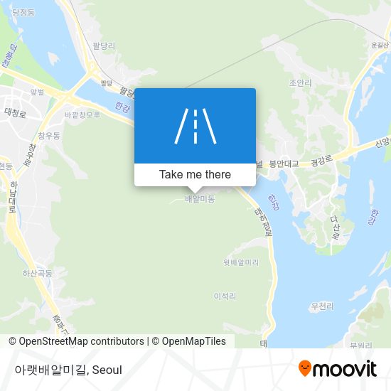 아랫배알미길 map