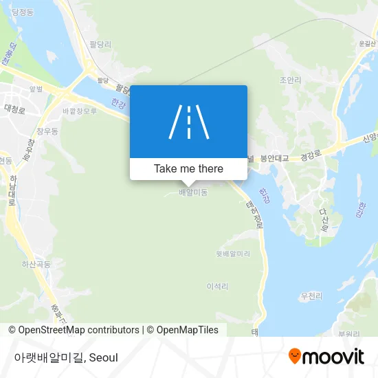 아랫배알미길 map