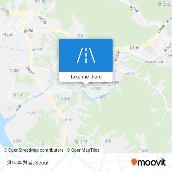 원덕흑천길 map