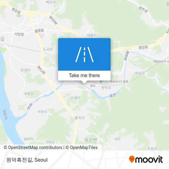 원덕흑천길 map