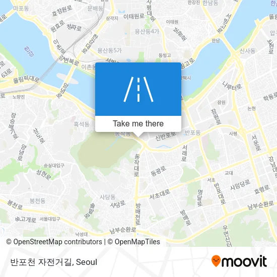 반포천 자전거길 map