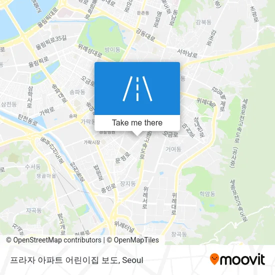 프라자 아파트 어린이집 보도 map