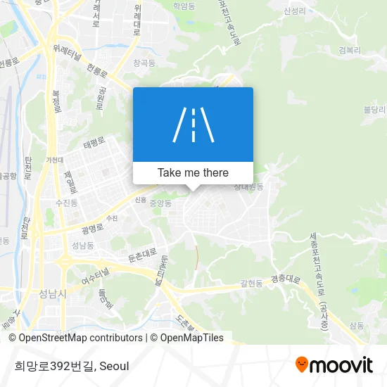 희망로392번길 map