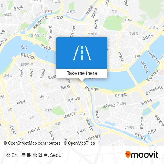 청담나들목 출입로 map