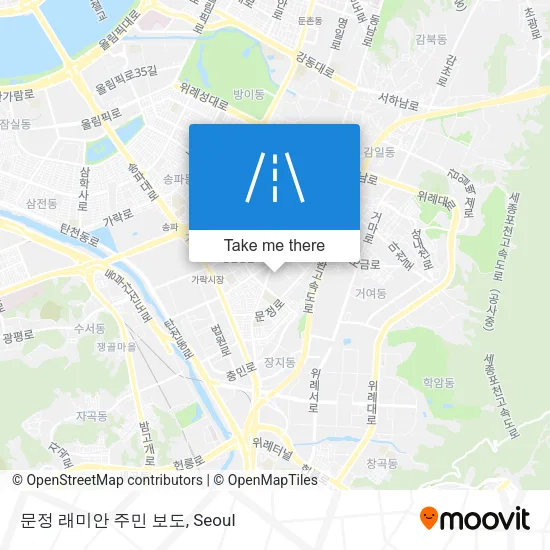 문정 래미안 주민 보도 map
