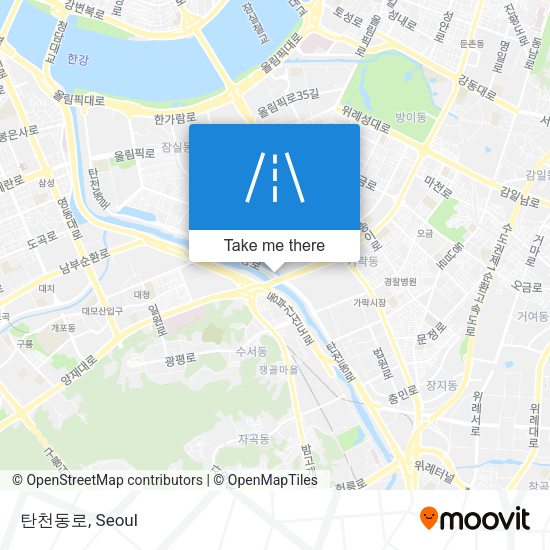탄천동로 map