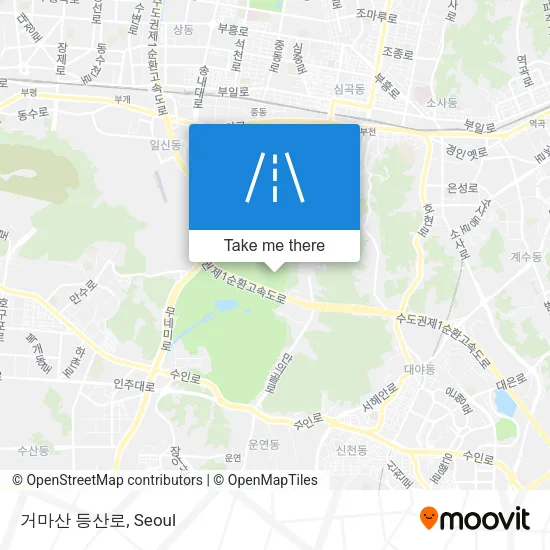 거마산 등산로 map