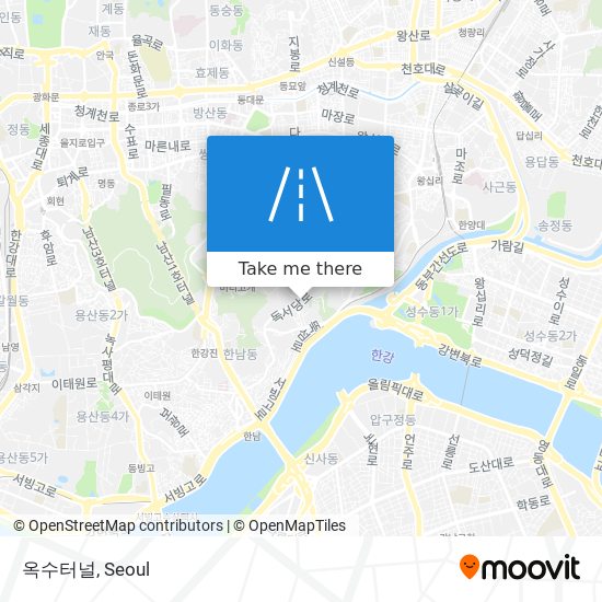 옥수터널 map