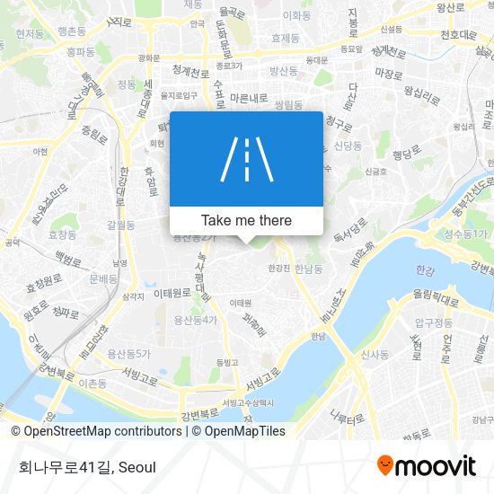 회나무로41길 map