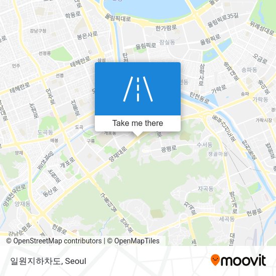 일원지하차도 map