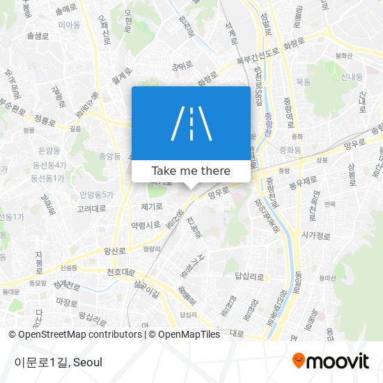 이문로1길 map