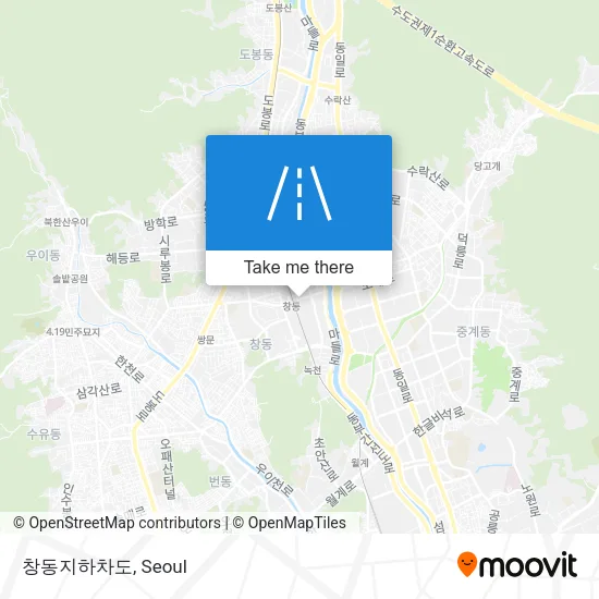 창동지하차도 map