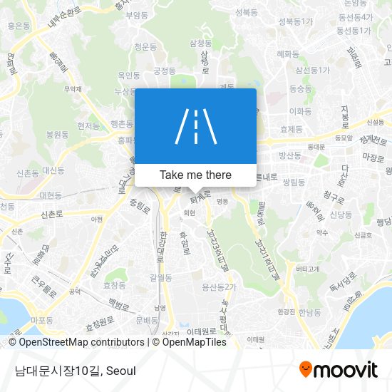 남대문시장10길 map