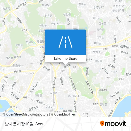 남대문시장10길 map