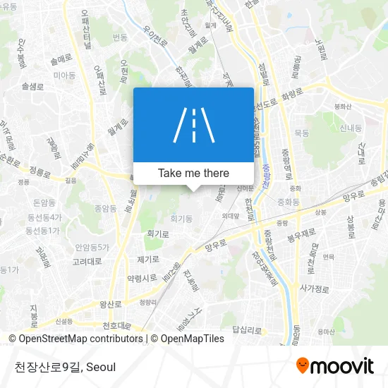 천장산로9길 map