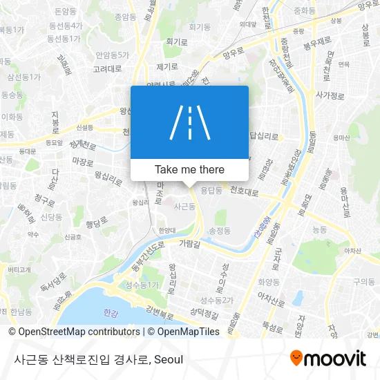 사근동 산책로진입 경사로 map