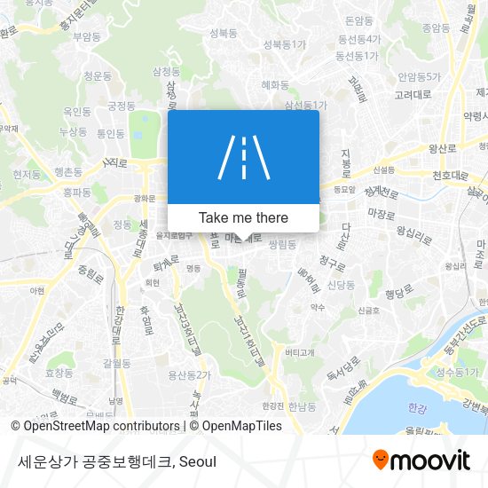세운상가 공중보행데크 map
