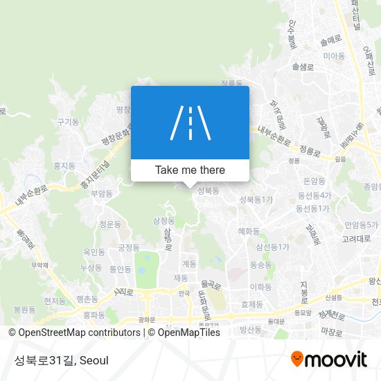 성북로31길 map