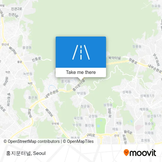 홍지문터널 map