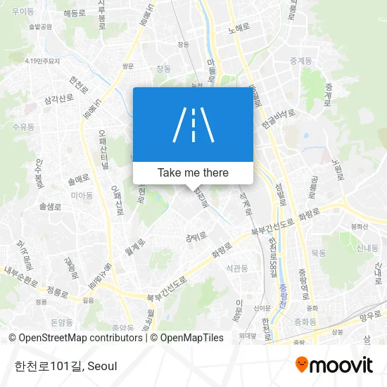한천로101길 map
