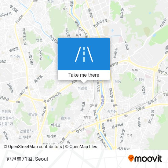 한천로71길 map