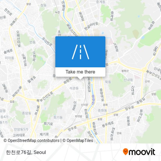 한천로76길 map