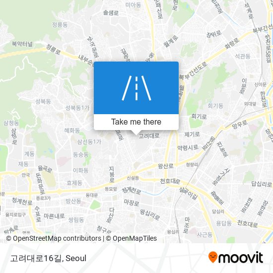 고려대로16길 map