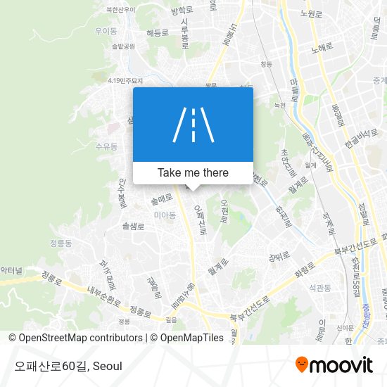 오패산로60길 map
