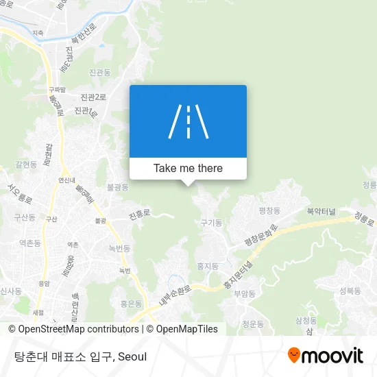 탕춘대 매표소 입구 map