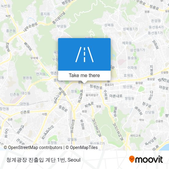청계광장 진출입 계단 1번 map