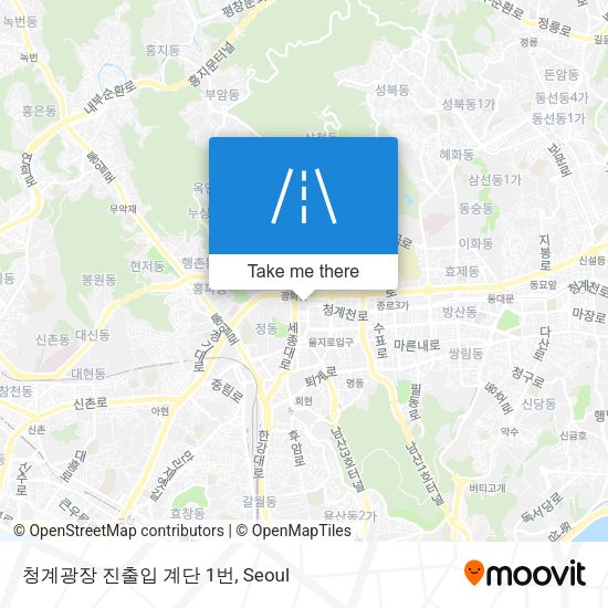 청계광장 진출입 계단 1번 map