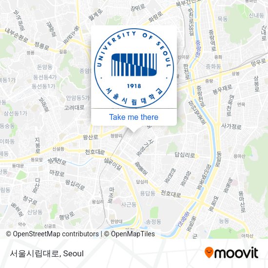 서울시립대로 map
