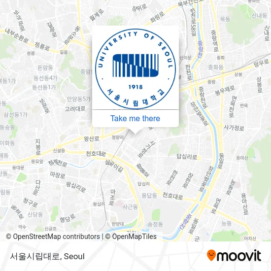 서울시립대로 map