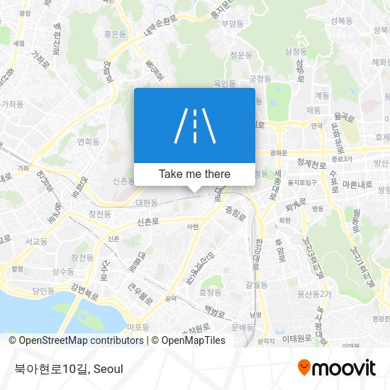 북아현로10길 map