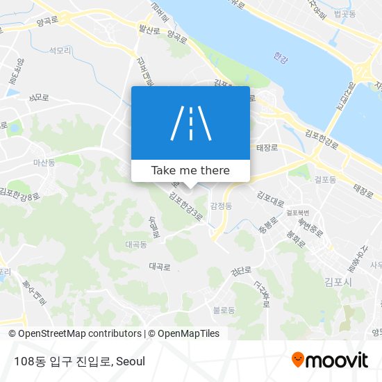 108동 입구 진입로 map