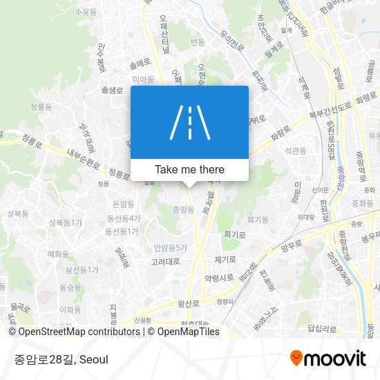 종암로28길 map