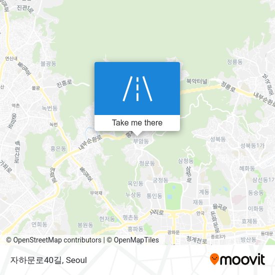 자하문로40길 map