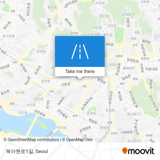 북아현로1길 map