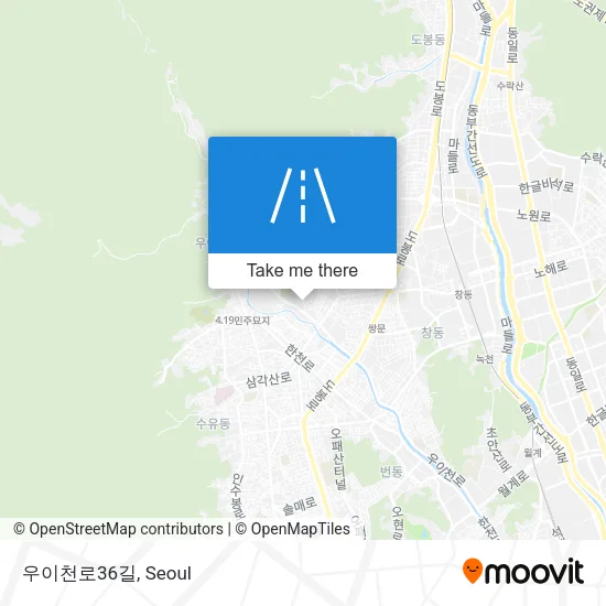 우이천로36길 map