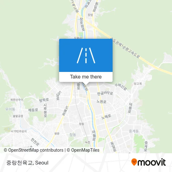 중랑천육교 map