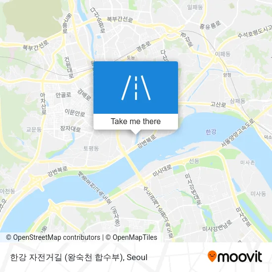 한강 자전거길 (왕숙천 합수부) map