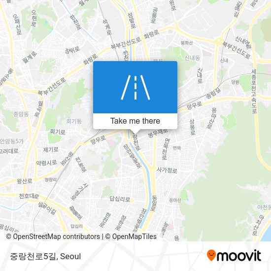중랑천로5길 map
