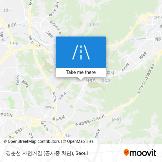경춘선 자전거길 (공사중 차단) map