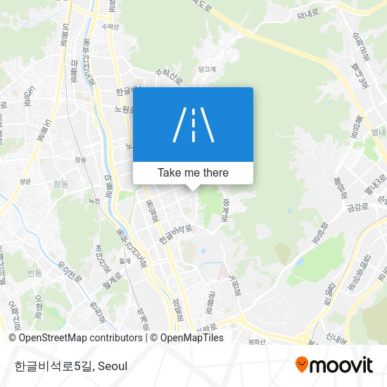 한글비석로5길 map