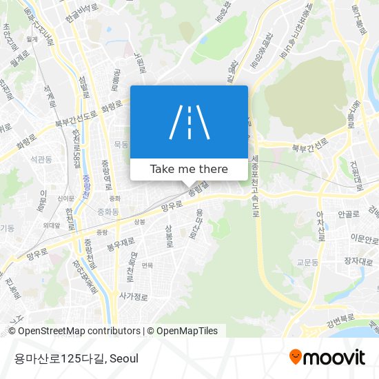 용마산로125다길 map