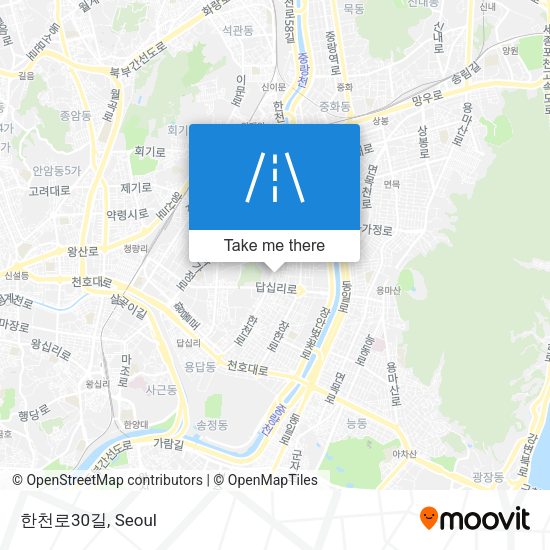 한천로30길 map