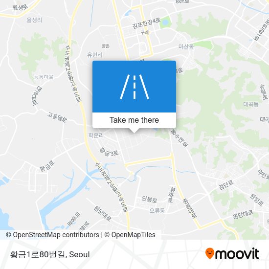 황금1로80번길 map